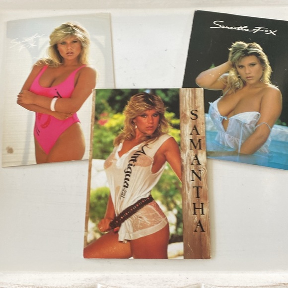 1987 Samantha Fox Postcards Set of 3. Printed in Sweden - Picture 8 of 9